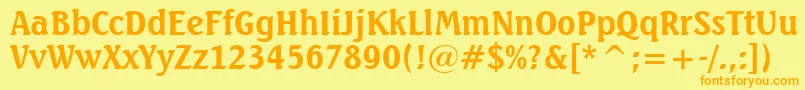 SeagullBoldBt Font – Orange Fonts on Yellow Background