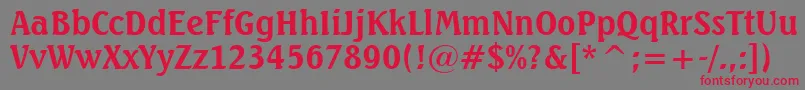 SeagullBoldBt Font – Red Fonts on Gray Background
