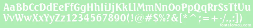 SeagullBoldBt Font – White Fonts on Green Background
