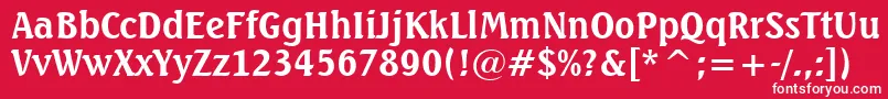 SeagullBoldBt Font – White Fonts on Red Background