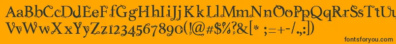 Tlakah Font – Black Fonts on Orange Background