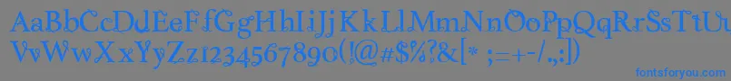 Tlakah Font – Blue Fonts on Gray Background