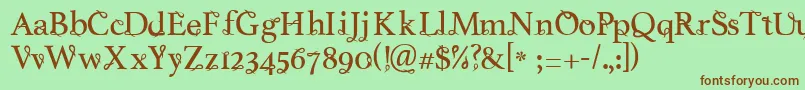 Tlakah Font – Brown Fonts on Green Background