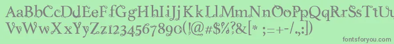 Tlakah Font – Gray Fonts on Green Background