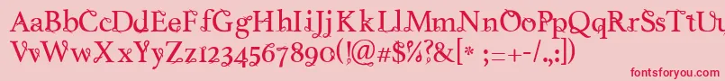 Tlakah Font – Red Fonts on Pink Background