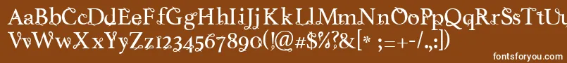 Tlakah Font – White Fonts on Brown Background