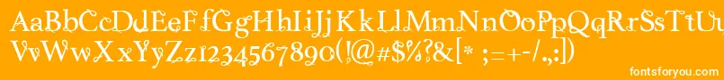 Tlakah Font – White Fonts on Orange Background