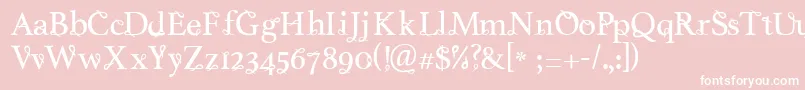 Tlakah Font – White Fonts on Pink Background