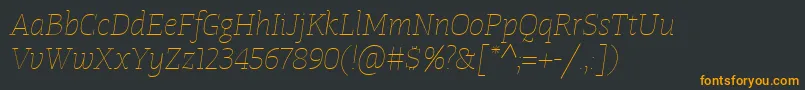 fuente TangerserifmediumulUltralightitalic – Fuentes Naranjas Sobre Fondo Negro