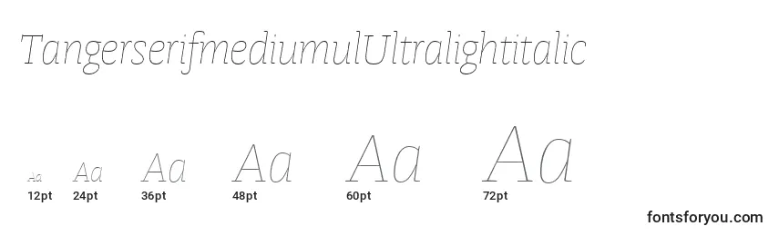 TangerserifmediumulUltralightitalic Font Sizes