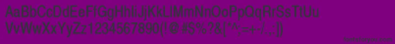 Шрифт XeroxSansSerifNarrow – чёрные шрифты на фиолетовом фоне