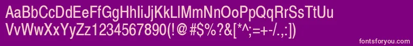XeroxSansSerifNarrow Font – Pink Fonts on Purple Background