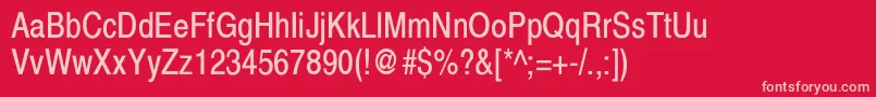 XeroxSansSerifNarrow Font – Pink Fonts on Red Background