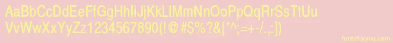 XeroxSansSerifNarrow Font – Yellow Fonts on Pink Background