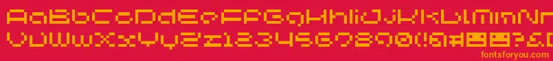 Height2 Font – Orange Fonts on Red Background