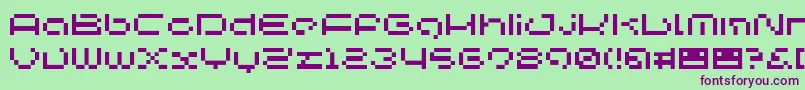 Height2 Font – Purple Fonts on Green Background