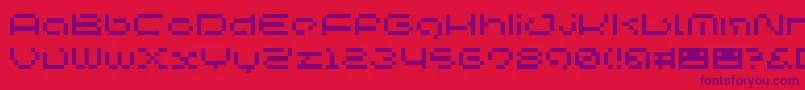 Height2 Font – Purple Fonts on Red Background