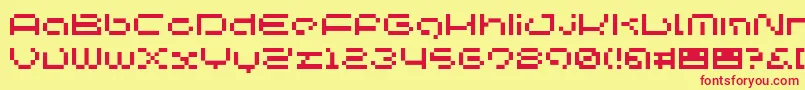 Height2 Font – Red Fonts on Yellow Background