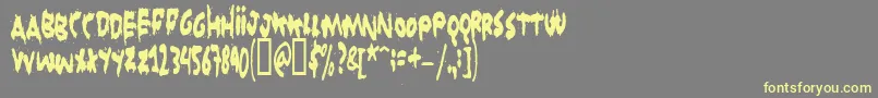 Grunt ffy Font – Yellow Fonts on Gray Background