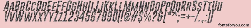 GoboldCutsItalic Font – Black Fonts on Pink Background