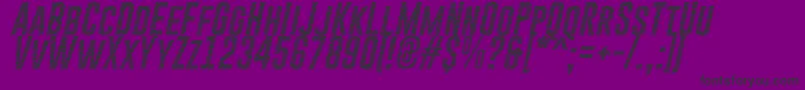 GoboldCutsItalic Font – Black Fonts on Purple Background