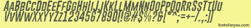 GoboldCutsItalic Font – Black Fonts on Yellow Background