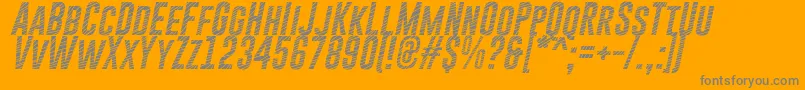 GoboldCutsItalic Font – Gray Fonts on Orange Background