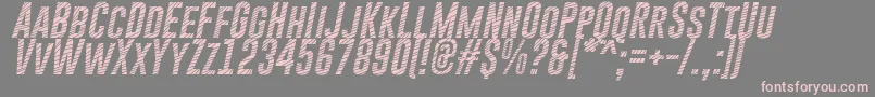 GoboldCutsItalic Font – Pink Fonts on Gray Background