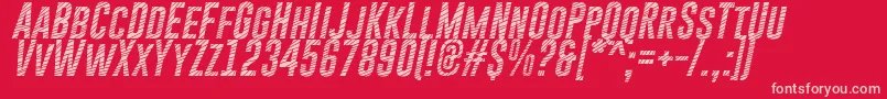 GoboldCutsItalic Font – Pink Fonts on Red Background