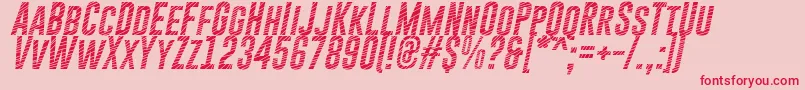 GoboldCutsItalic Font – Red Fonts on Pink Background
