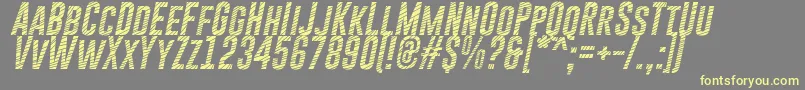 GoboldCutsItalic Font – Yellow Fonts on Gray Background