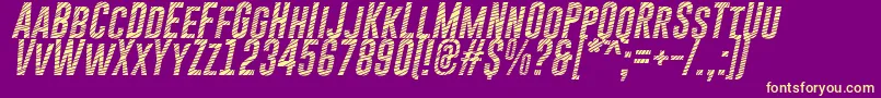 GoboldCutsItalic Font – Yellow Fonts on Purple Background