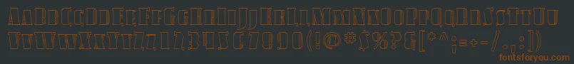 Sfavondalescoutline Font – Brown Fonts on Black Background