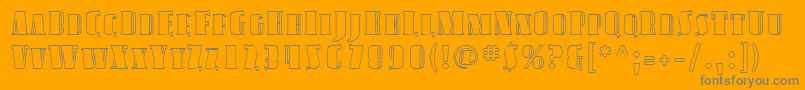 Sfavondalescoutline Font – Gray Fonts on Orange Background