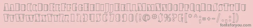 Sfavondalescoutline Font – Gray Fonts on Pink Background