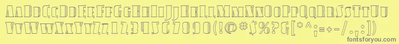 Sfavondalescoutline Font – Gray Fonts on Yellow Background