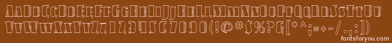 Sfavondalescoutline Font – Pink Fonts on Brown Background