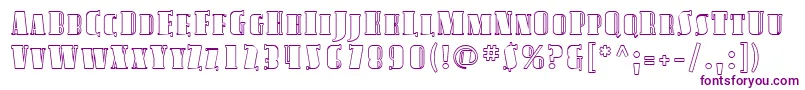 Sfavondalescoutline Font – Purple Fonts on White Background