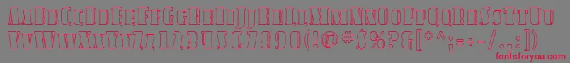 Sfavondalescoutline Font – Red Fonts on Gray Background