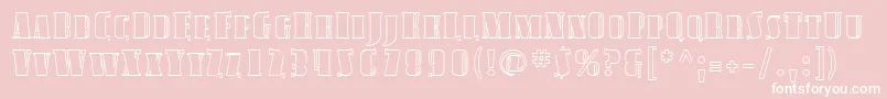 Sfavondalescoutline Font – White Fonts on Pink Background