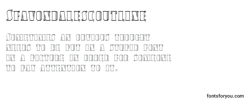 Обзор шрифта Sfavondalescoutline