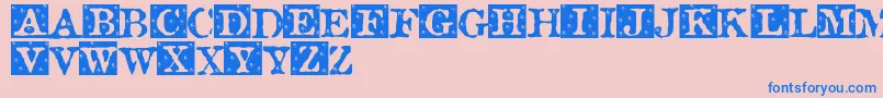 RoseBudSweet Font – Blue Fonts on Pink Background
