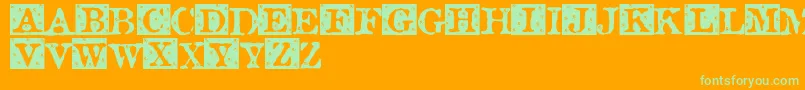 RoseBudSweet Font – Green Fonts on Orange Background
