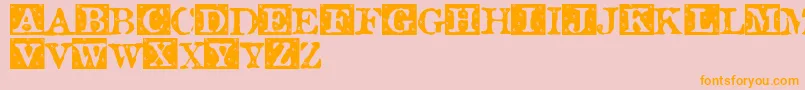 Шрифт RoseBudSweet – оранжевые шрифты на розовом фоне
