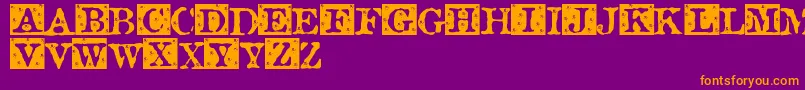 RoseBudSweet Font – Orange Fonts on Purple Background