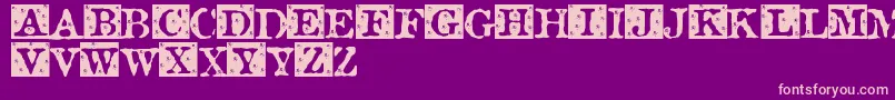 RoseBudSweet Font – Pink Fonts on Purple Background