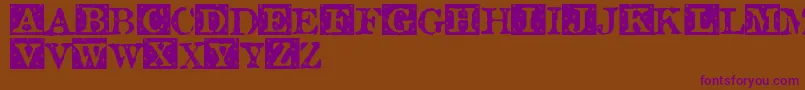 RoseBudSweet Font – Purple Fonts on Brown Background