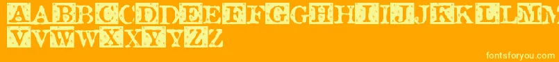 RoseBudSweet Font – Yellow Fonts on Orange Background