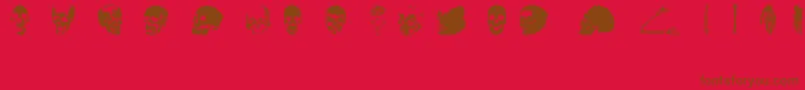 OldSkullHellron Font – Brown Fonts on Red Background