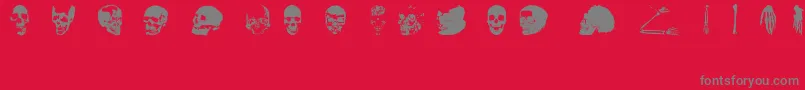 OldSkullHellron Font – Gray Fonts on Red Background